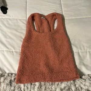 pink aerie fluffy top
